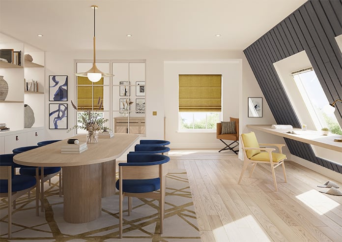 Jakarta, Buttercup - Motorised Roman Blind - Image 8